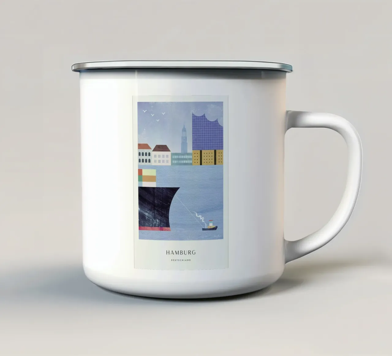 Hamburg - Series II tazza in smalto da Henry Rivers