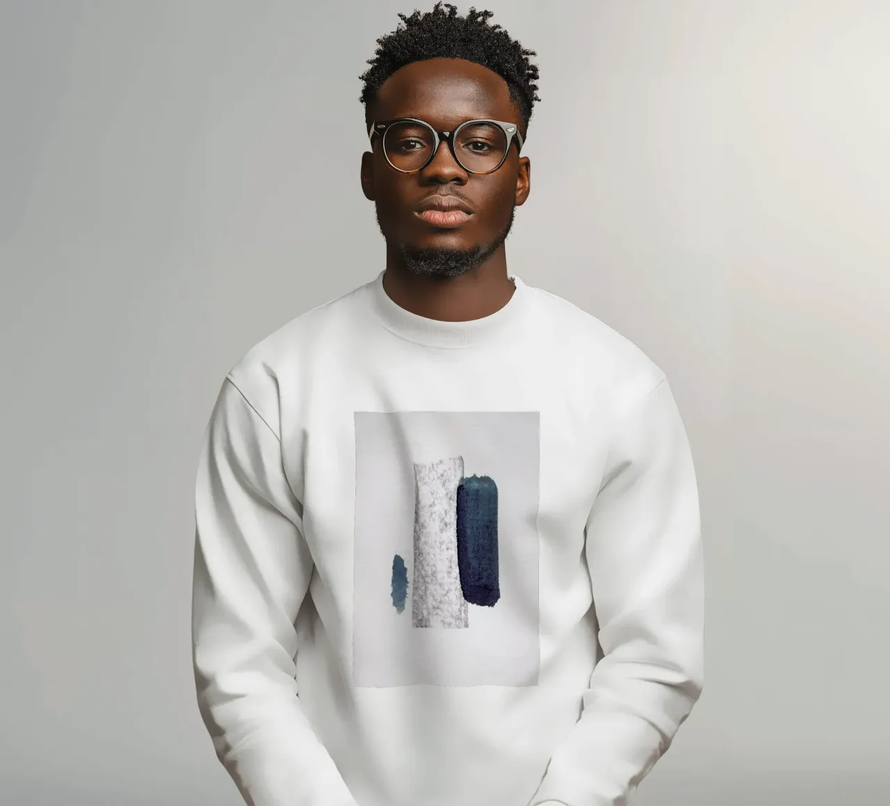 Minimal Abstract Aquarelle And Charcoal sweatshirt by Studio Nahili