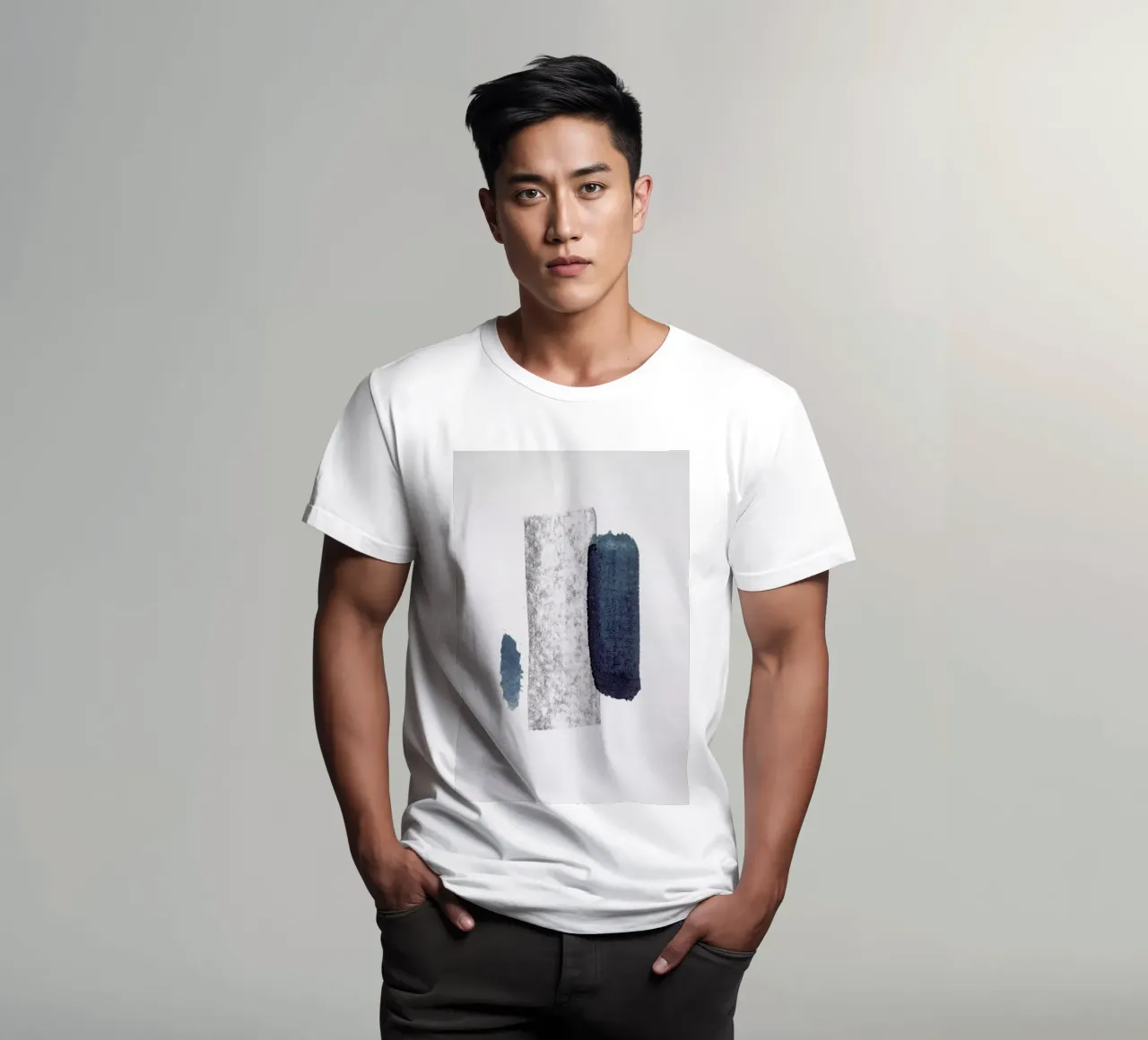Minimal Abstract Aquarelle And Charcoal t-shirt da Studio Nahili