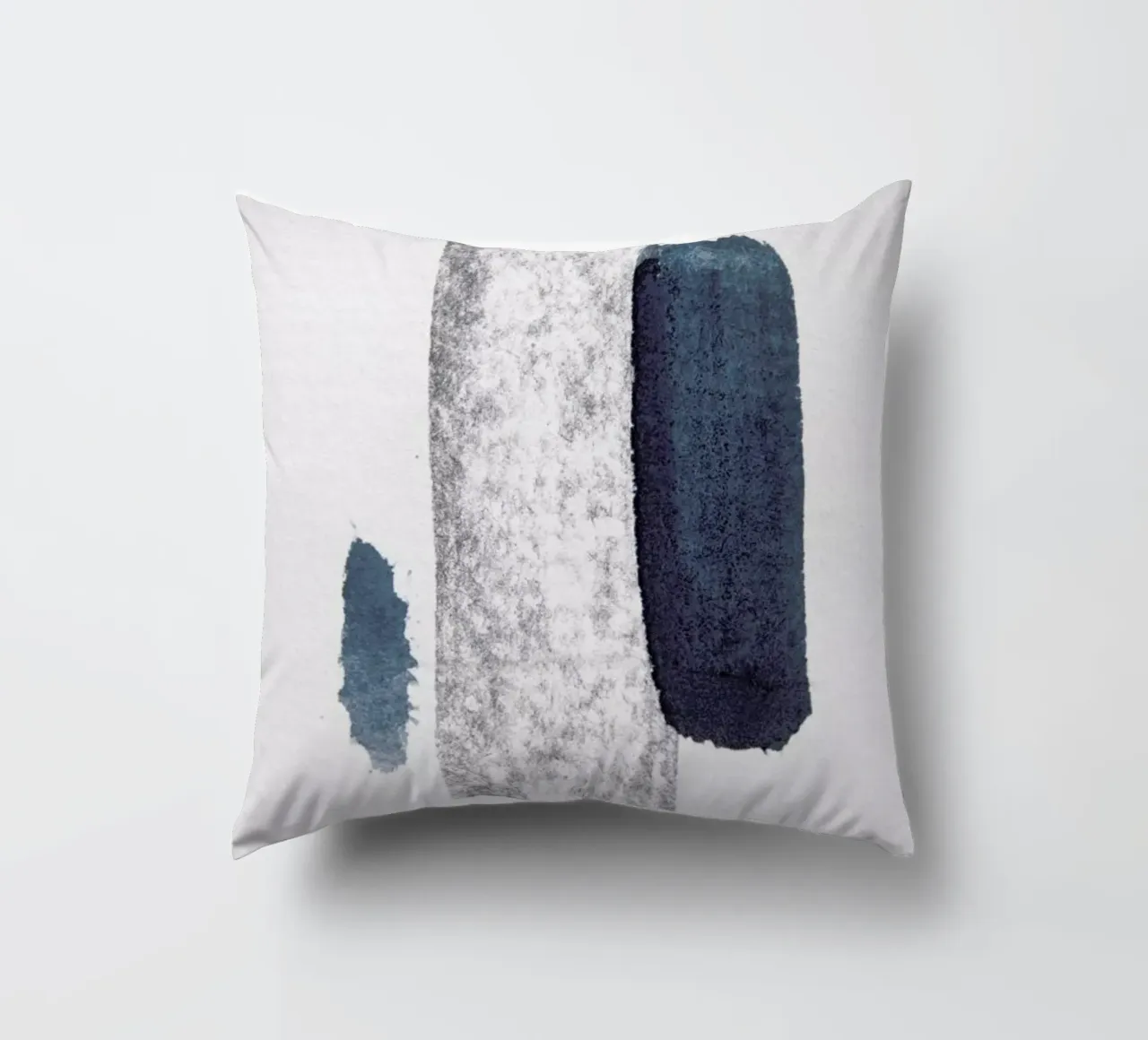 Minimal Abstract Aquarelle And Charcoal Kissen von Studio Nahili
