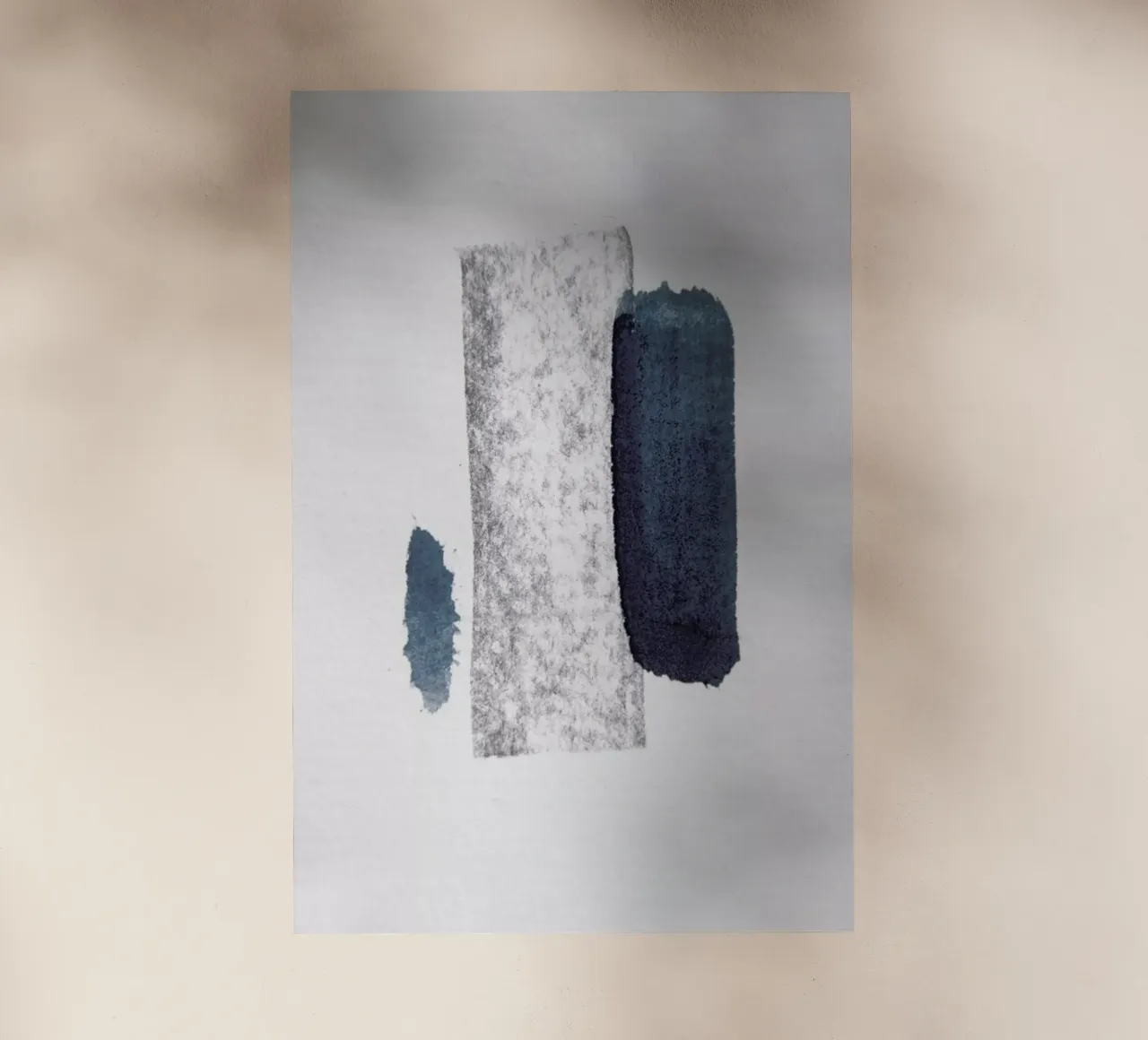 Minimal Abstract Aquarelle And Charcoal pellicola backlit da Studio Nahili