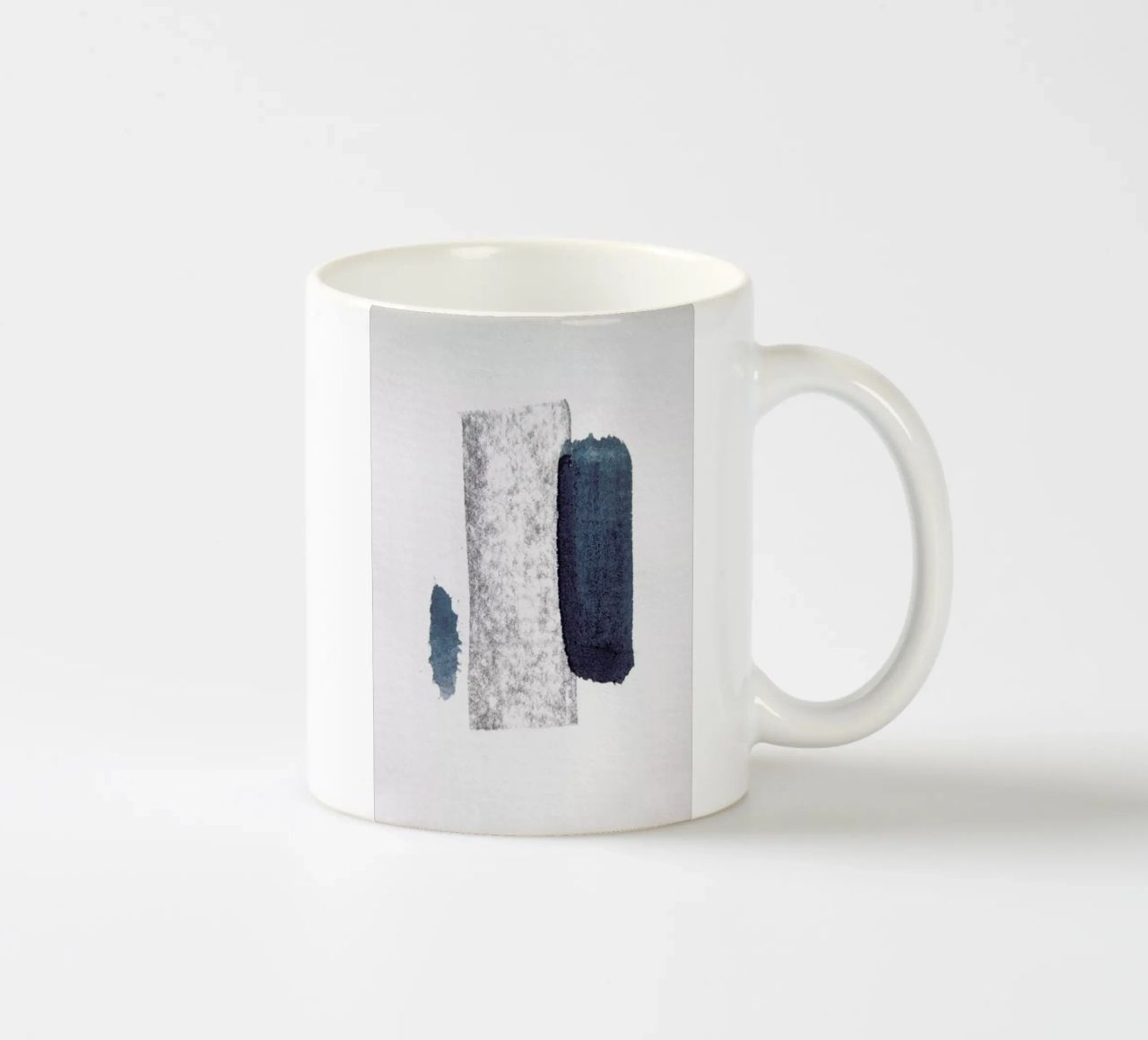 Minimal Abstract Aquarelle And Charcoal tazza in ceramica da Studio Nahili