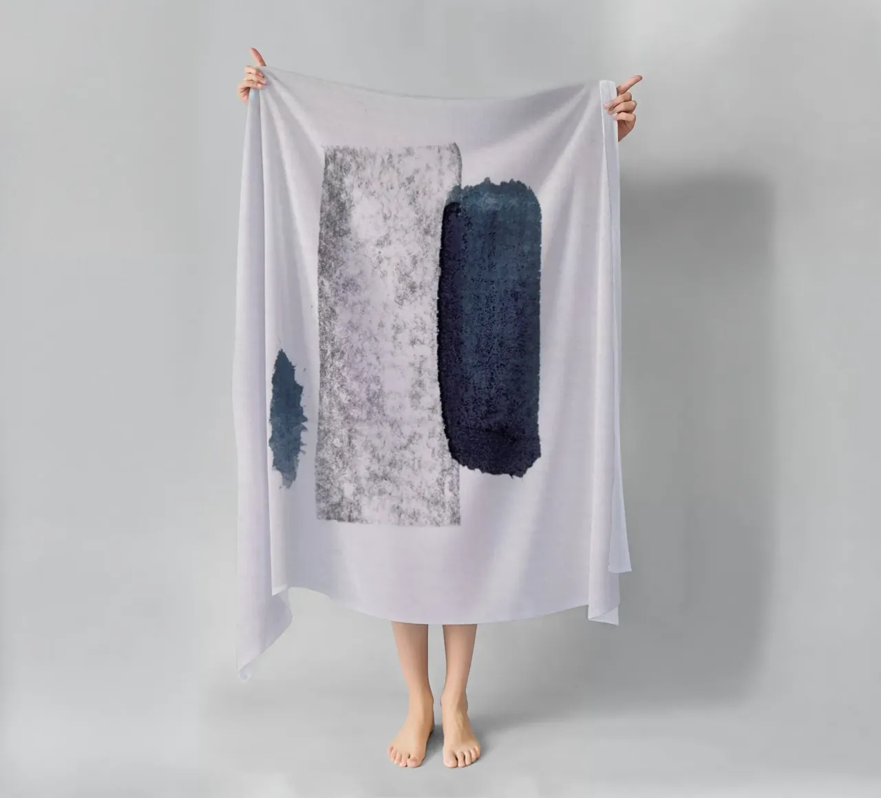 Minimal Abstract Aquarelle And Charcoal telo mare da Studio Nahili