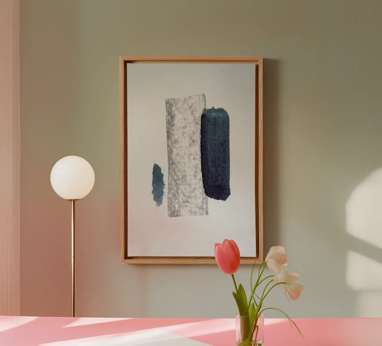 Minimal Abstract Aquarelle And Charcoal tela da Studio Nahili