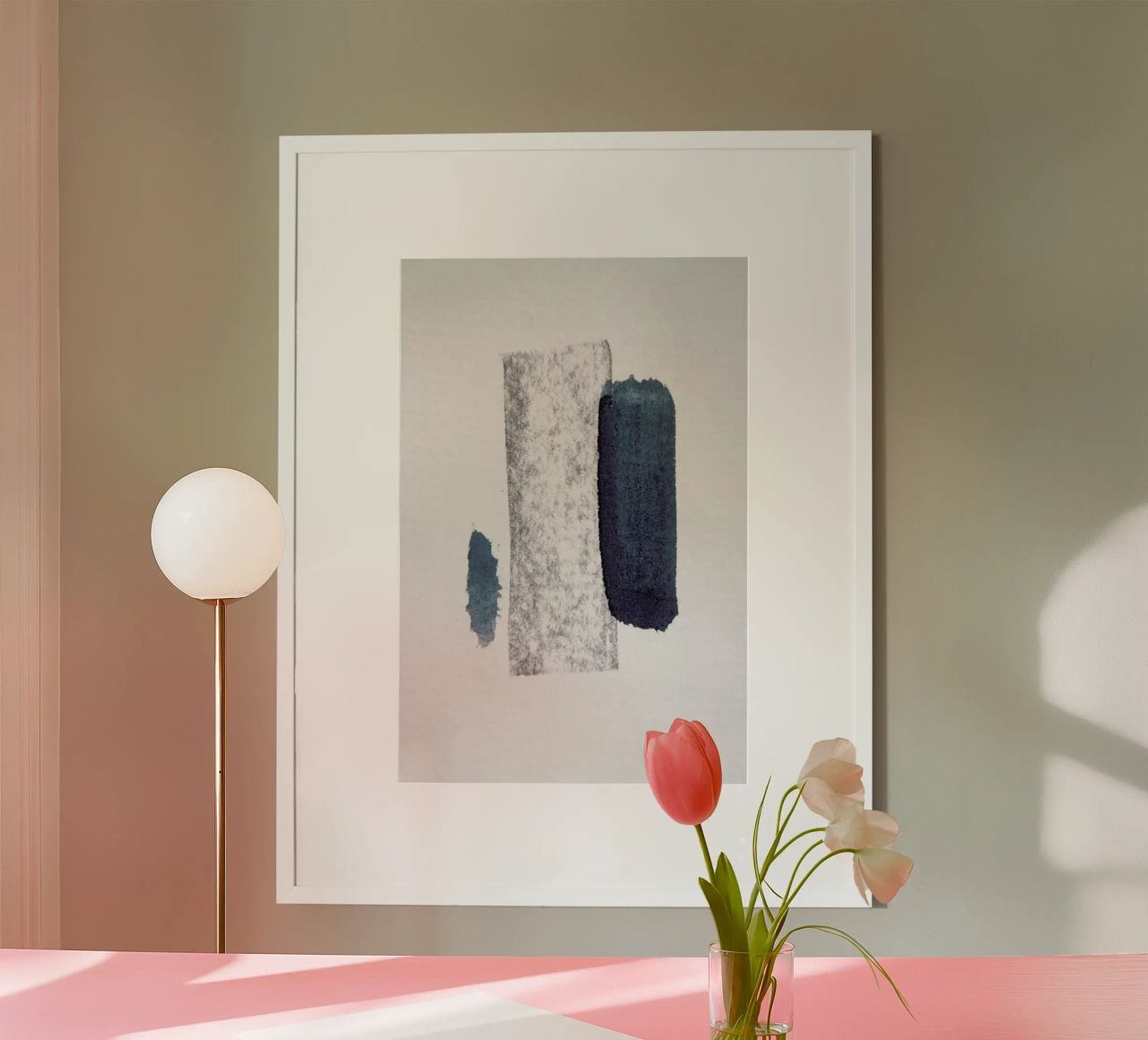 Minimal Abstract Aquarelle And Charcoal poster da Studio Nahili