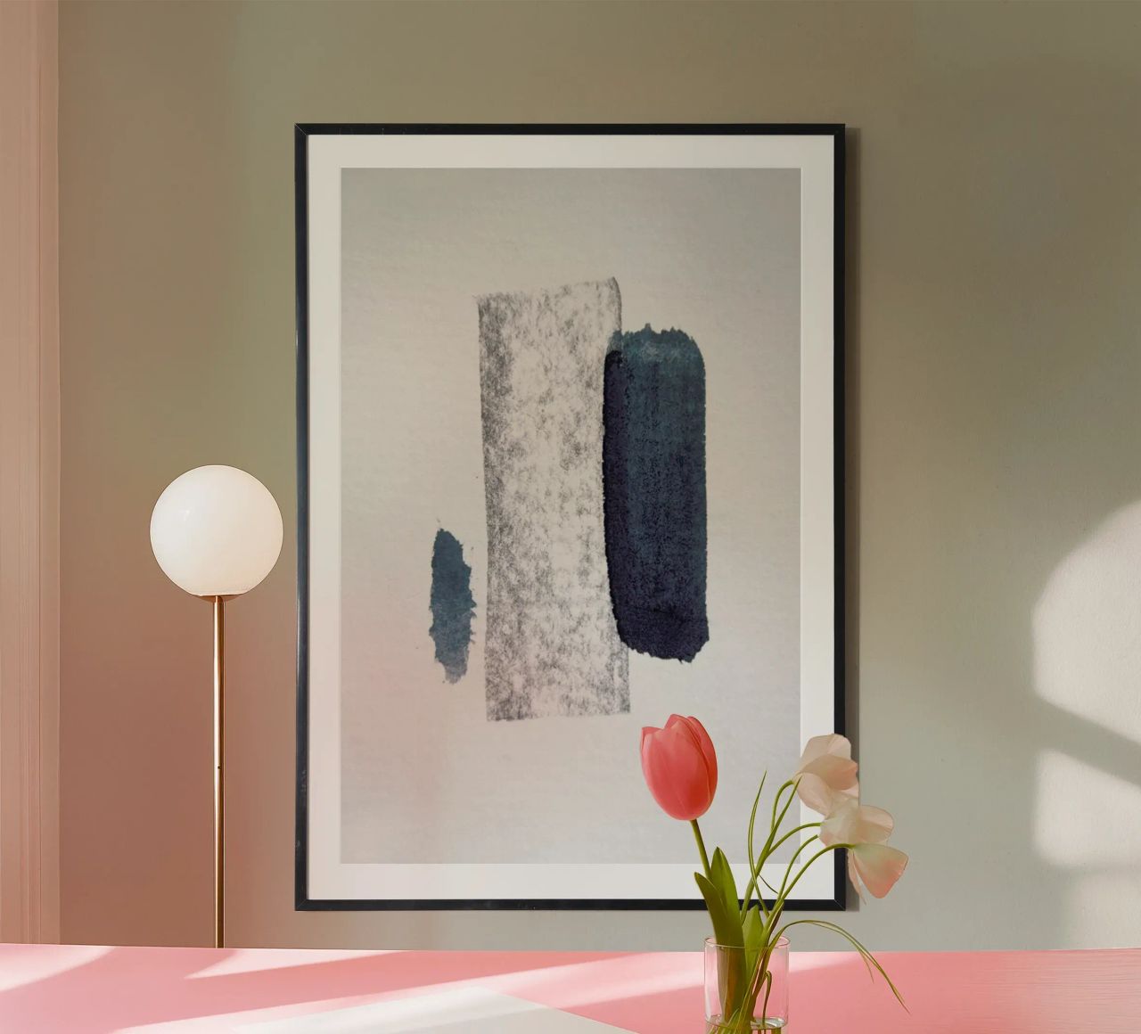 Minimal Abstract Aquarelle And Charcoal poster da Studio Nahili