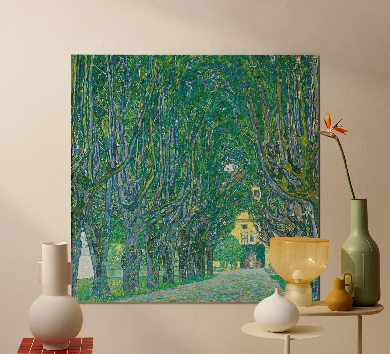 Il "Viale per il castello di Kammer" di Klimt - Simbolismo, natura, lussureggiante poster con telaio in plastica da ClubArt