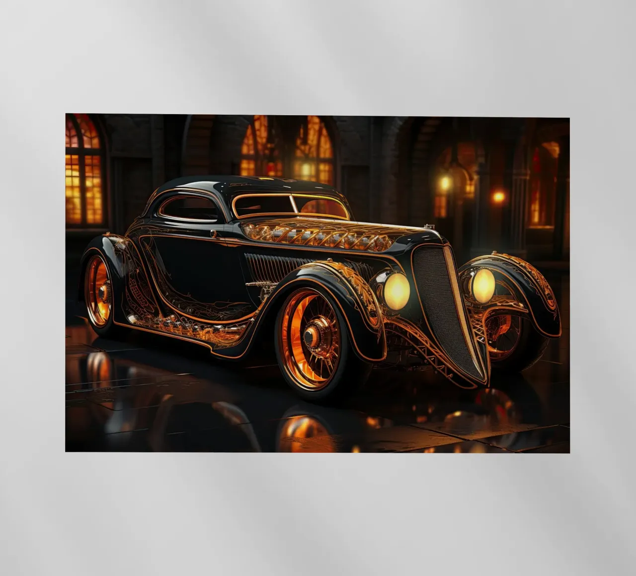 Hotrod auto d'epoca pellicola backlit da Imagine
