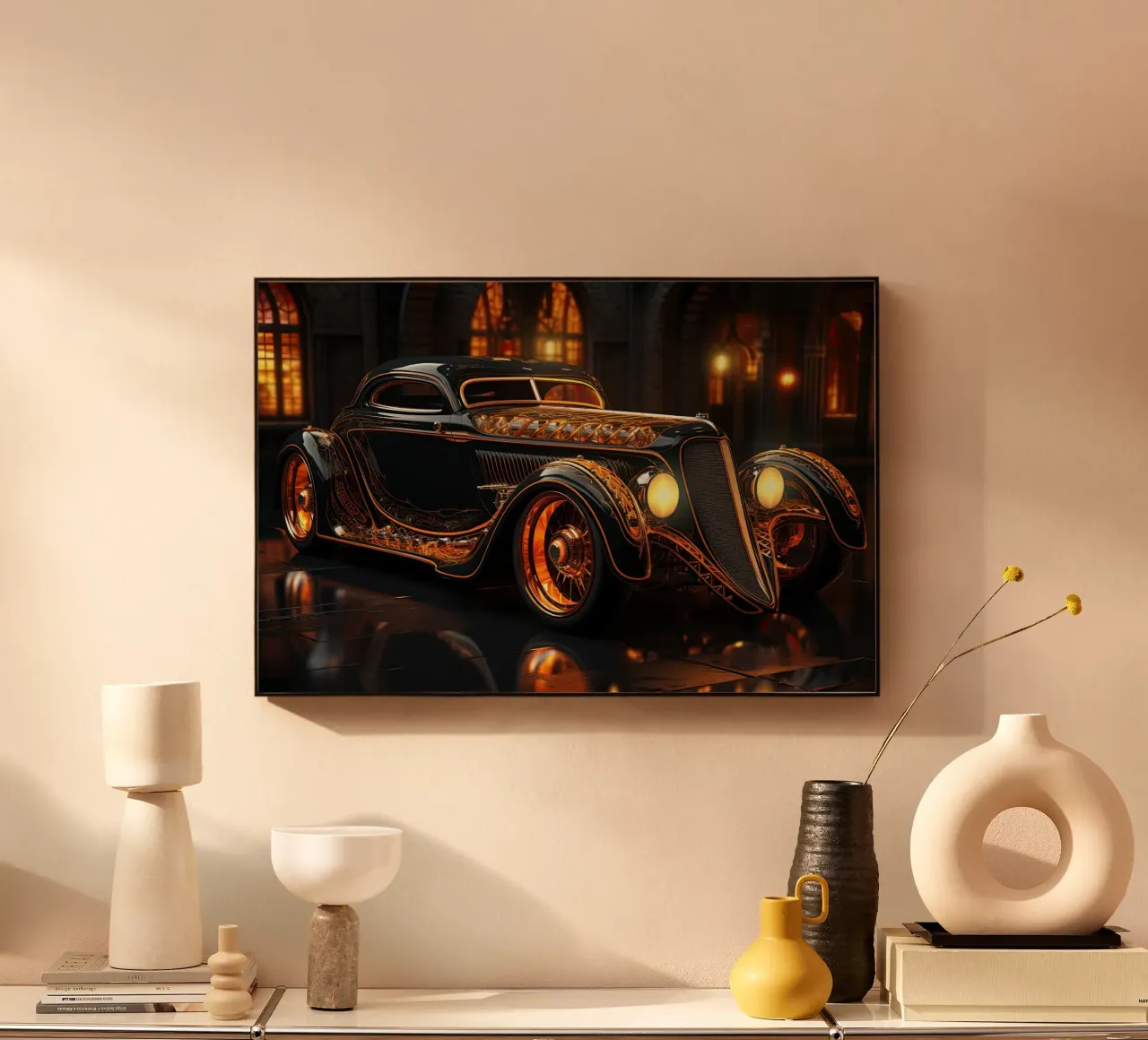 Hotrod classic car alu-dibond by Imagine