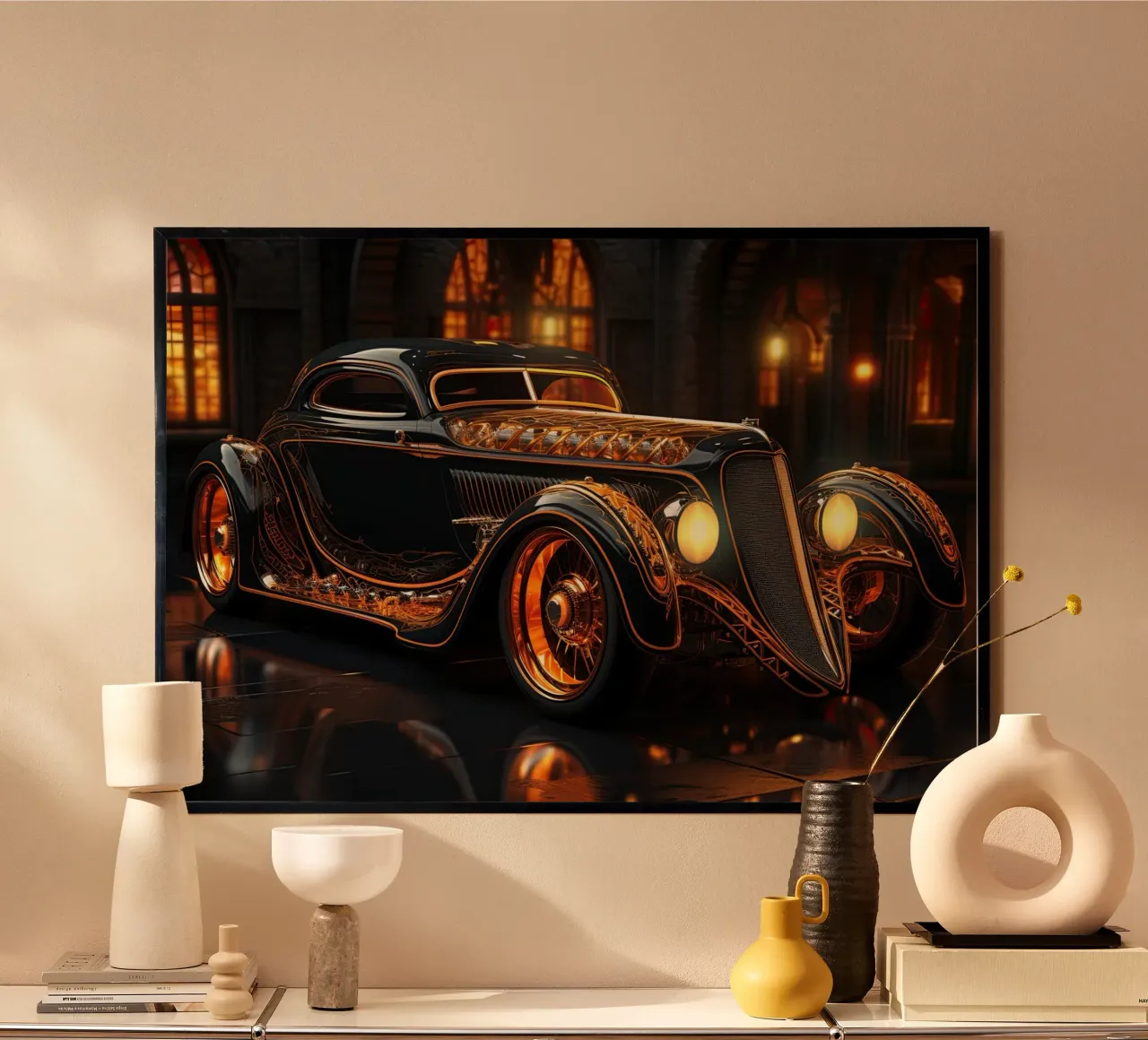 Hotrod auto d'epoca carta hahnemühle da Imagine