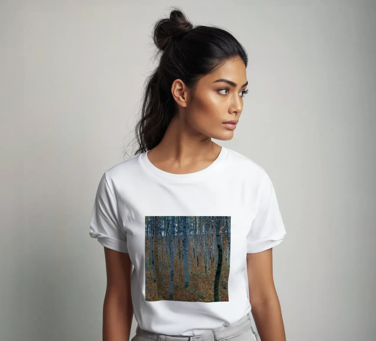 Klimt's "Beech Grove I" - Pointillist, Nature, Enchanted For t-shirt by ClubArt