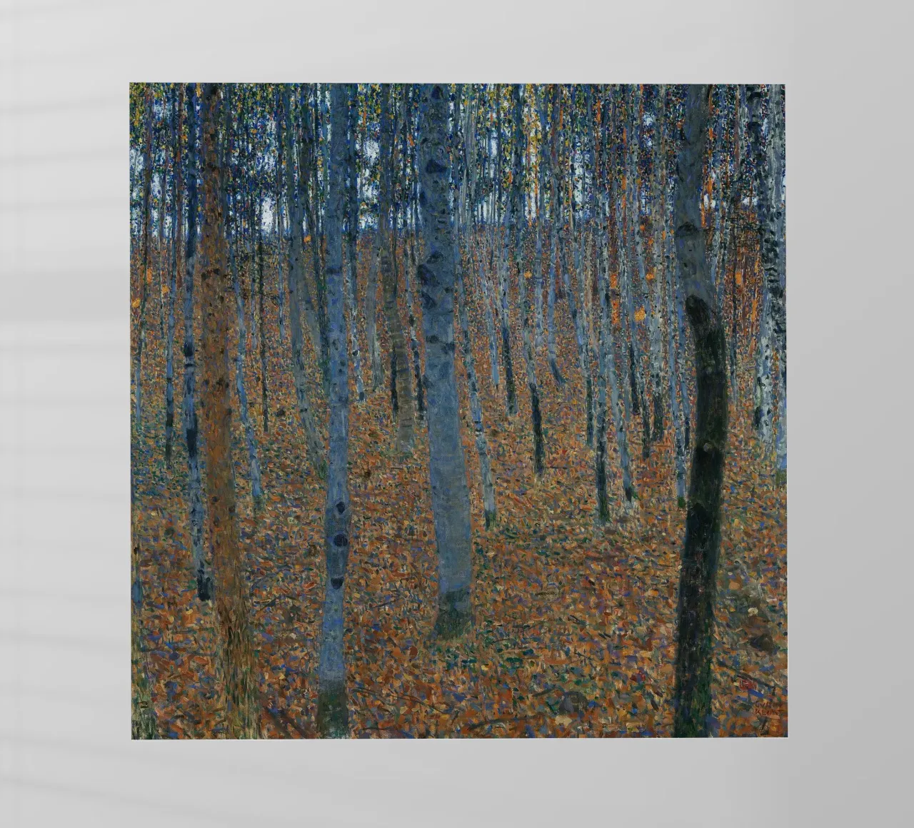 Klimt's "Beech Grove I" - Pointillist, Nature, Enchanted For backlit film by ClubArt