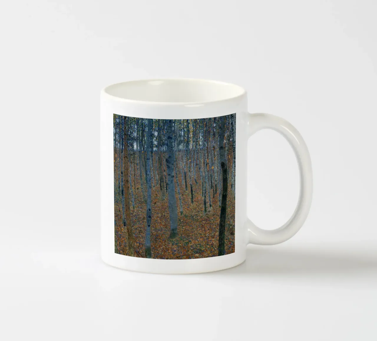 Klimt's "Beech Grove I" - Pointillist, Nature, Enchanted For ceramic mug by ClubArt