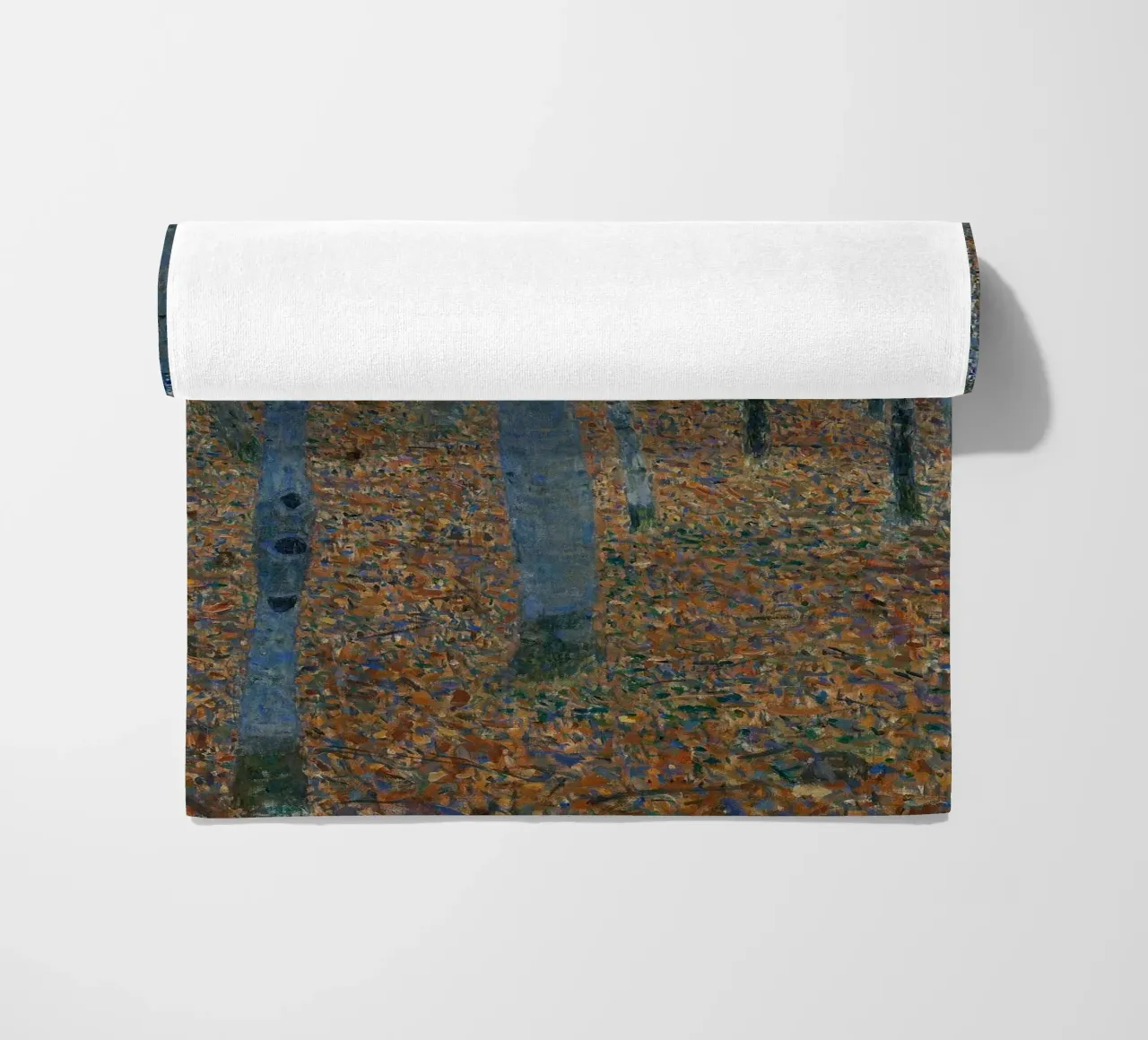Klimt's "Beech Grove I" - Pointillist, Nature, Enchanted For beach towel by ClubArt