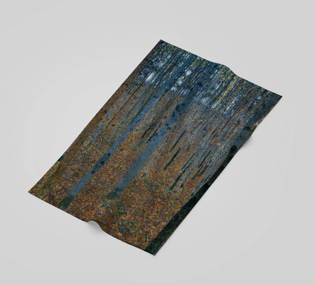 Klimt's "Beech Grove I" - Pointillist, Nature, Enchanted For beach towel by ClubArt