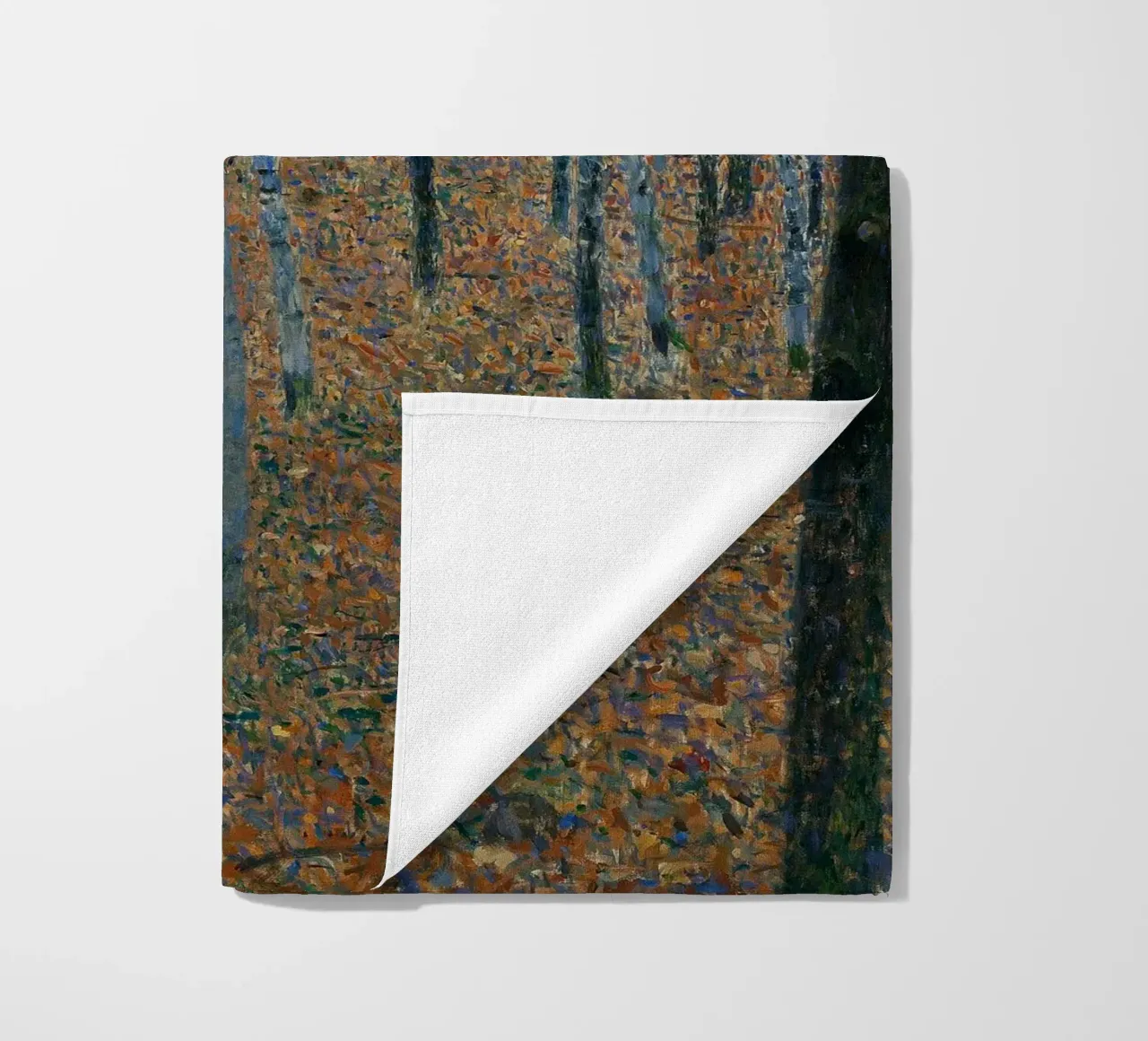 Klimt's "Beech Grove I" - Pointillist, Nature, Enchanted For beach towel by ClubArt