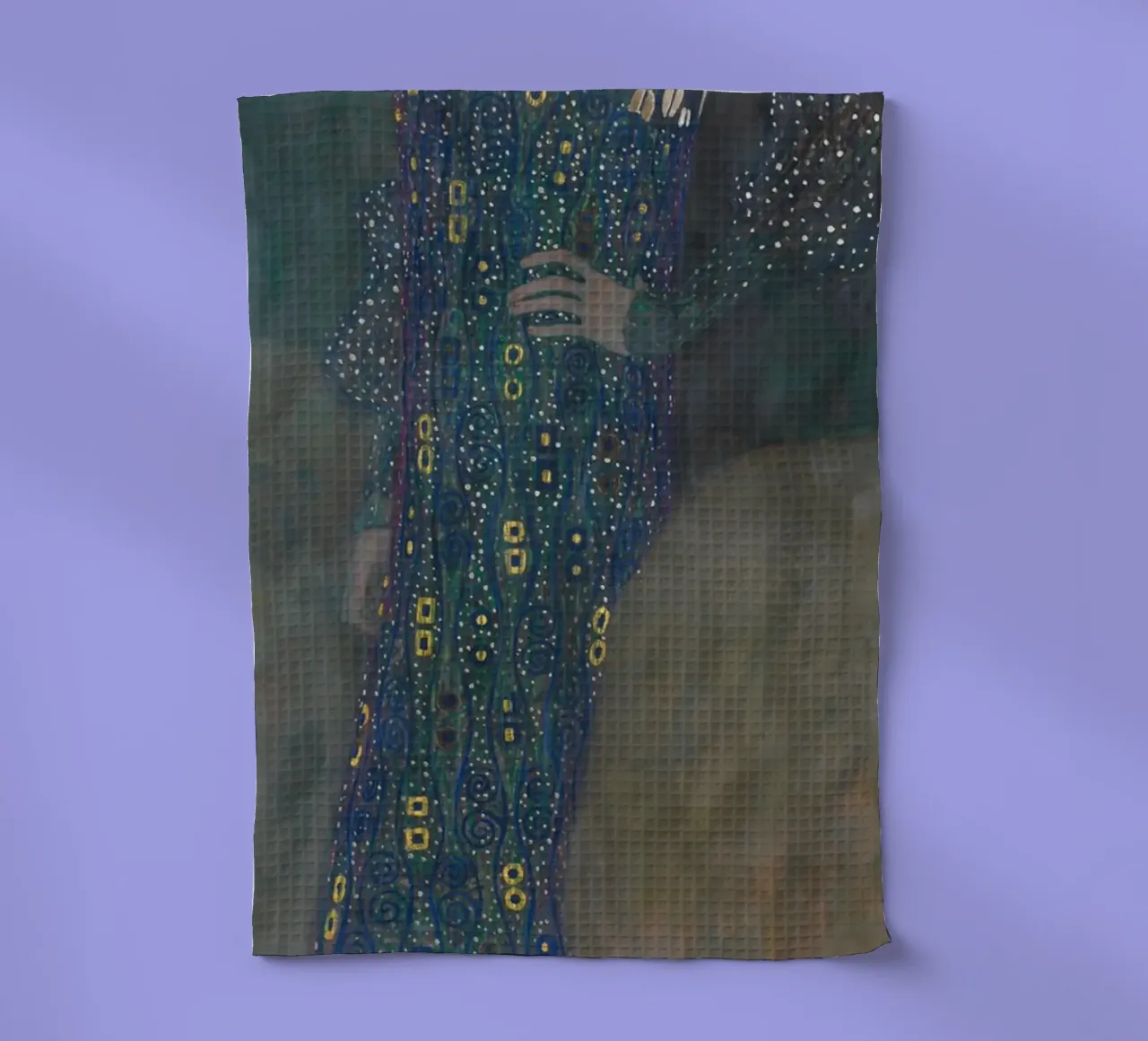 Klimt's "Emilie Flöge" - Art Nouveau, Portraiture, Fashion I tea towel by ClubArt