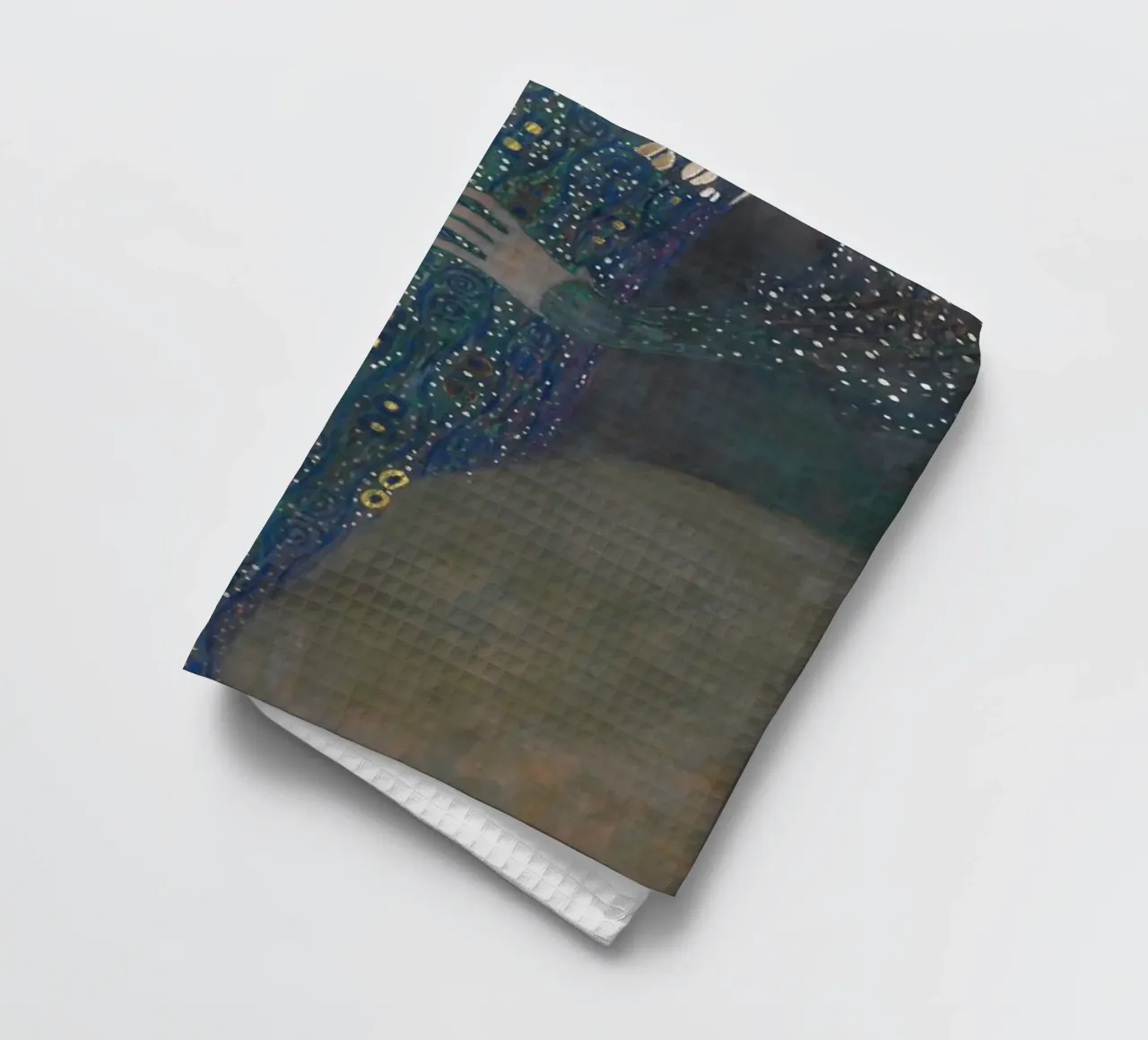 Klimt's "Emilie Flöge" - Art Nouveau, Portraiture, Fashion I tea towel by ClubArt