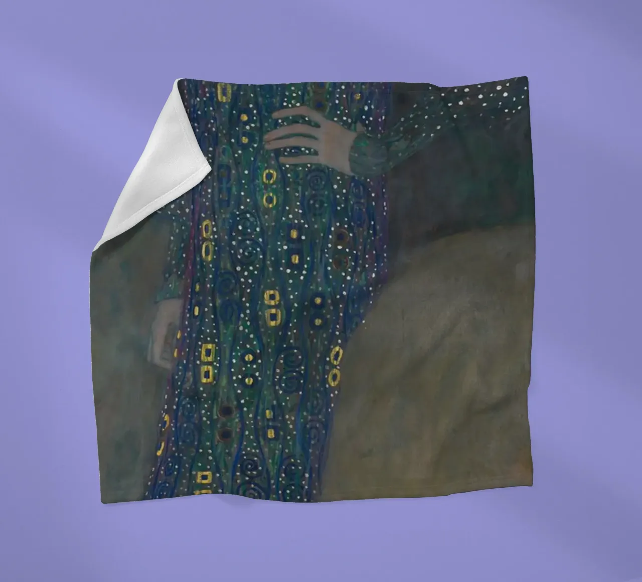 Klimt's "Emilie Flöge" - Art Nouveau, Portraiture, Fashion I fleece blanket by ClubArt