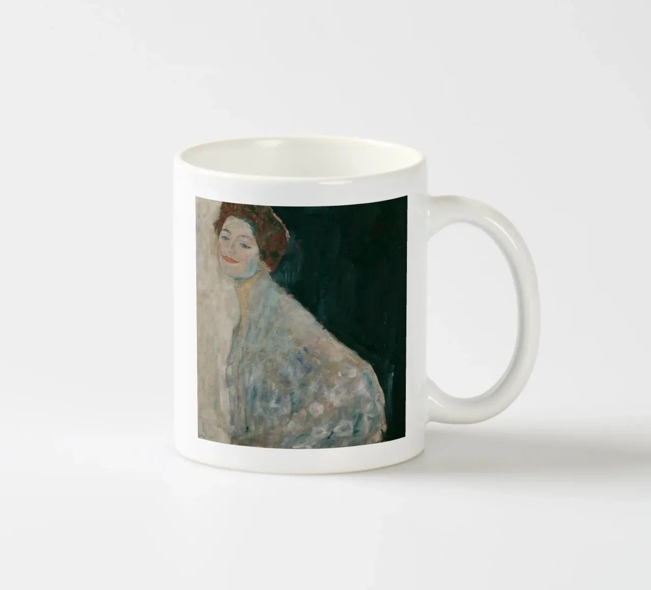 La "Dama in bianco" di Klimt - Modernismo, ritrattistica, espressività tazza in ceramica da ClubArt