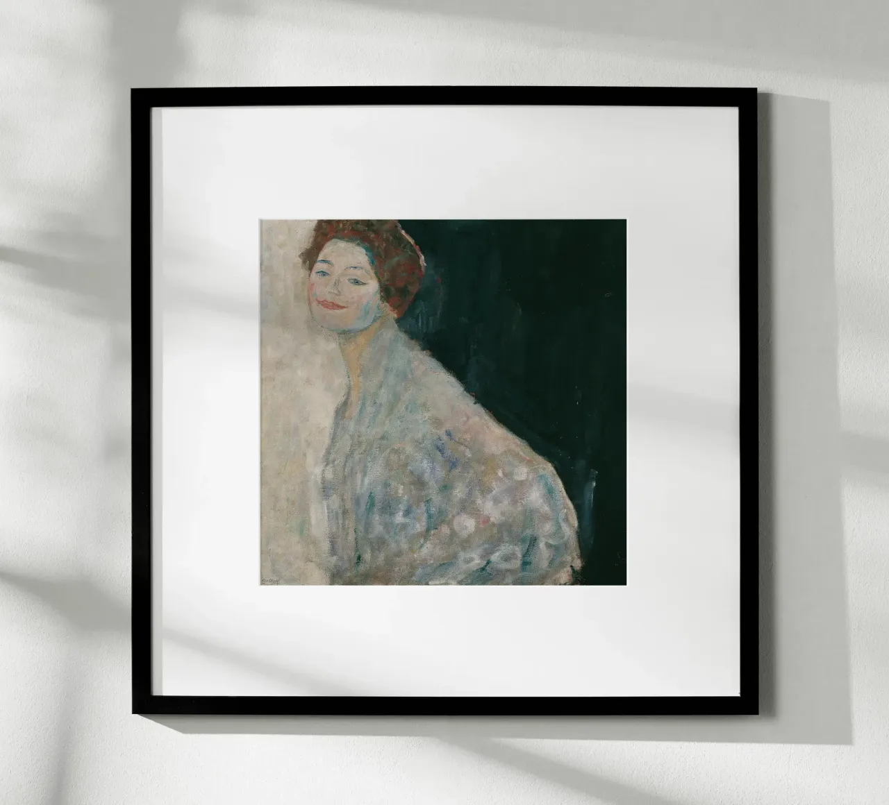 La "Dama in bianco" di Klimt - Modernismo, ritrattistica, espressività poster con telaio in legno da ClubArt