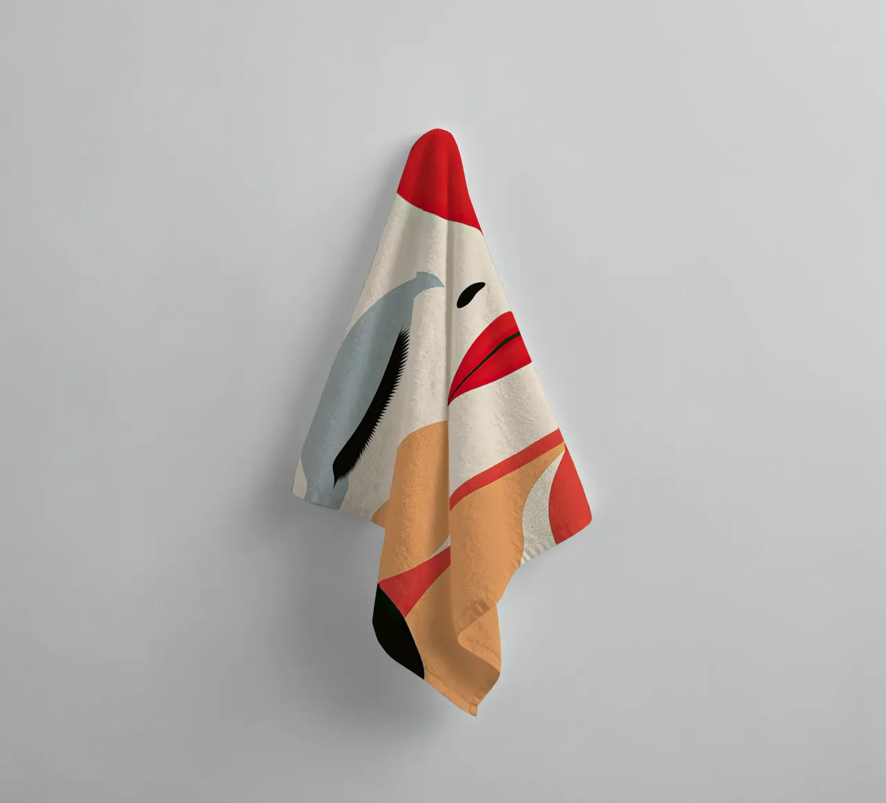 Abstract vrouwengezicht badhanddoek van Imagine