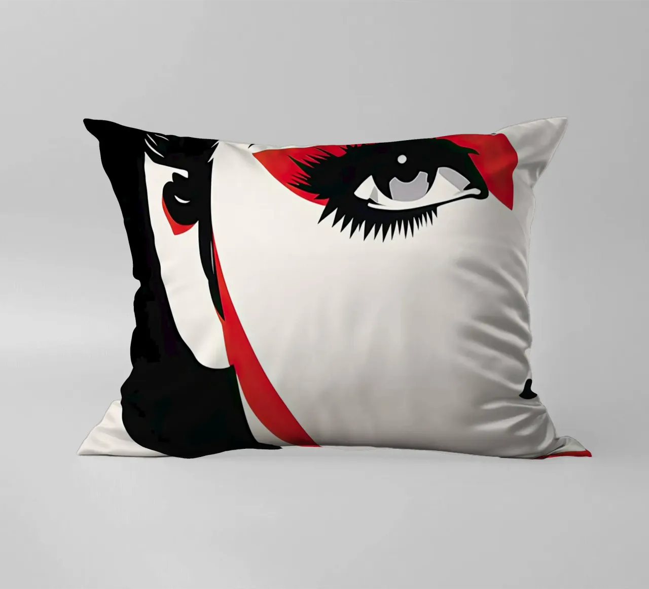 Abstract female face decorative cushion by Imagine