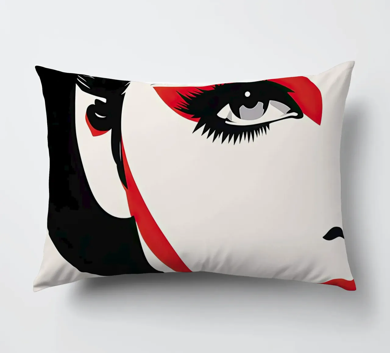 Abstract female face decorative cushion by Imagine