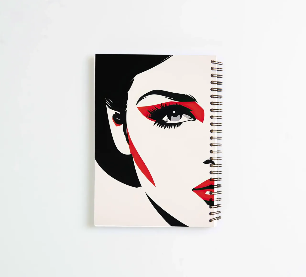 Abstract female face spiral notebook by Imagine