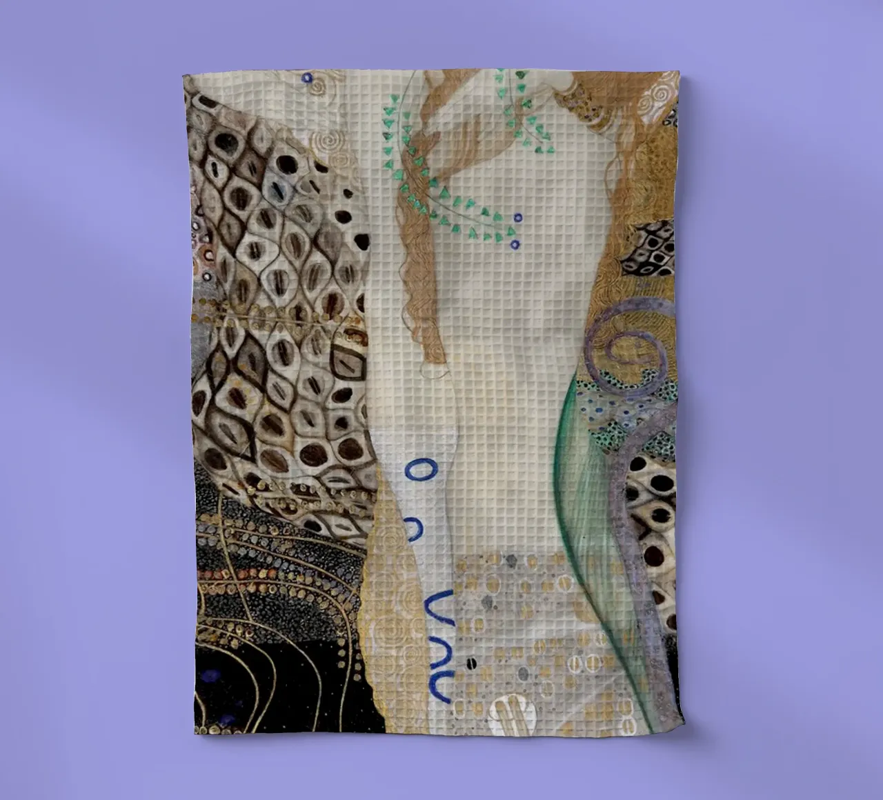 Klimt's "Girlfriends (Water Serpents I)" - Symbolism, Ethere tea towel by ClubArt