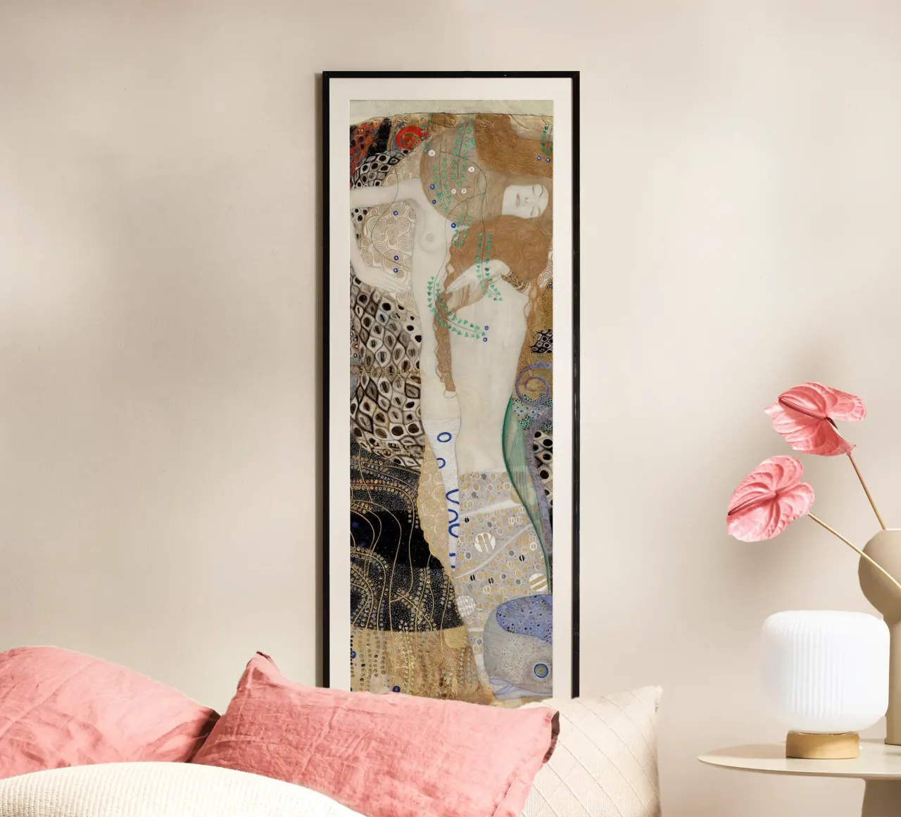 Klimts "Freundinnen (Wasserschlangen I)" - Symbolik, Äther Poster von ClubArt