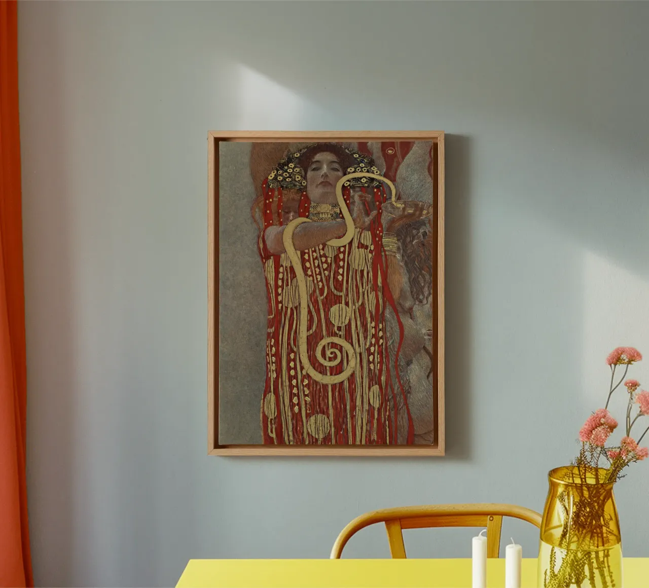 Klimt's "Hygieia" - Symbolism, Mythology, Golden Age Allegor Leinwand mit Schattenfugenrahmen von ClubArt