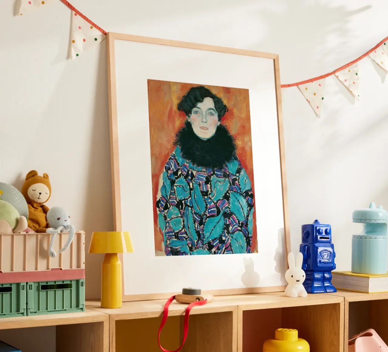Johanna Staude" di Klimt - Espressionismo, ritrattistica, vibrazioni poster con telaio in alluminio da ClubArt