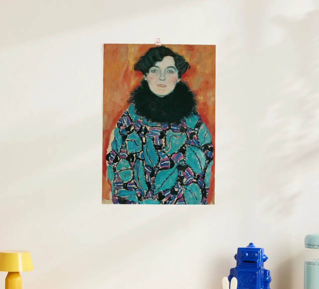 Johanna Staude" di Klimt - Espressionismo, ritrattistica, vibrazioni poster con telaio in alluminio da ClubArt
