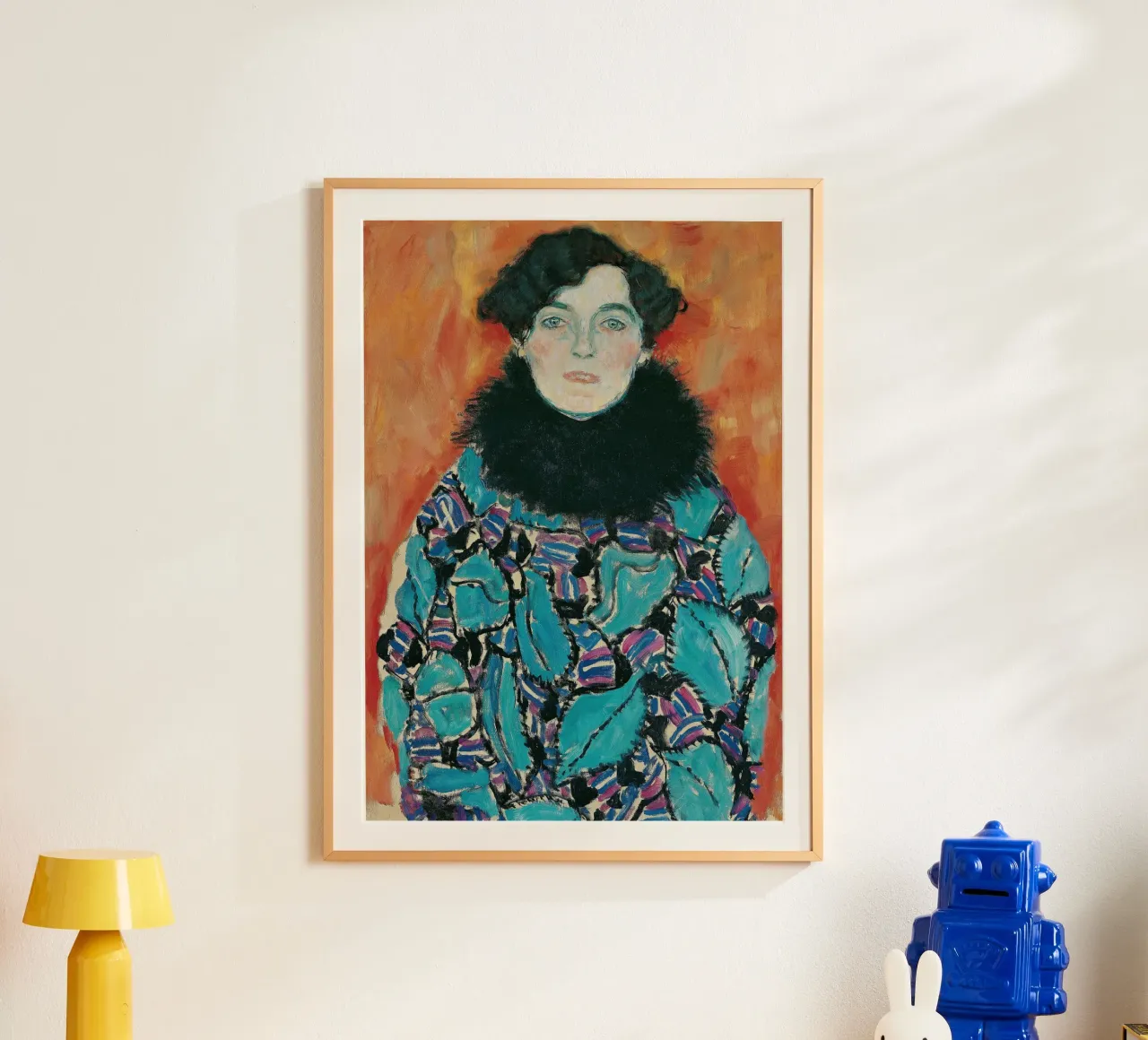 Johanna Staude" di Klimt - Espressionismo, ritrattistica, vibrazioni poster con telaio in alluminio da ClubArt