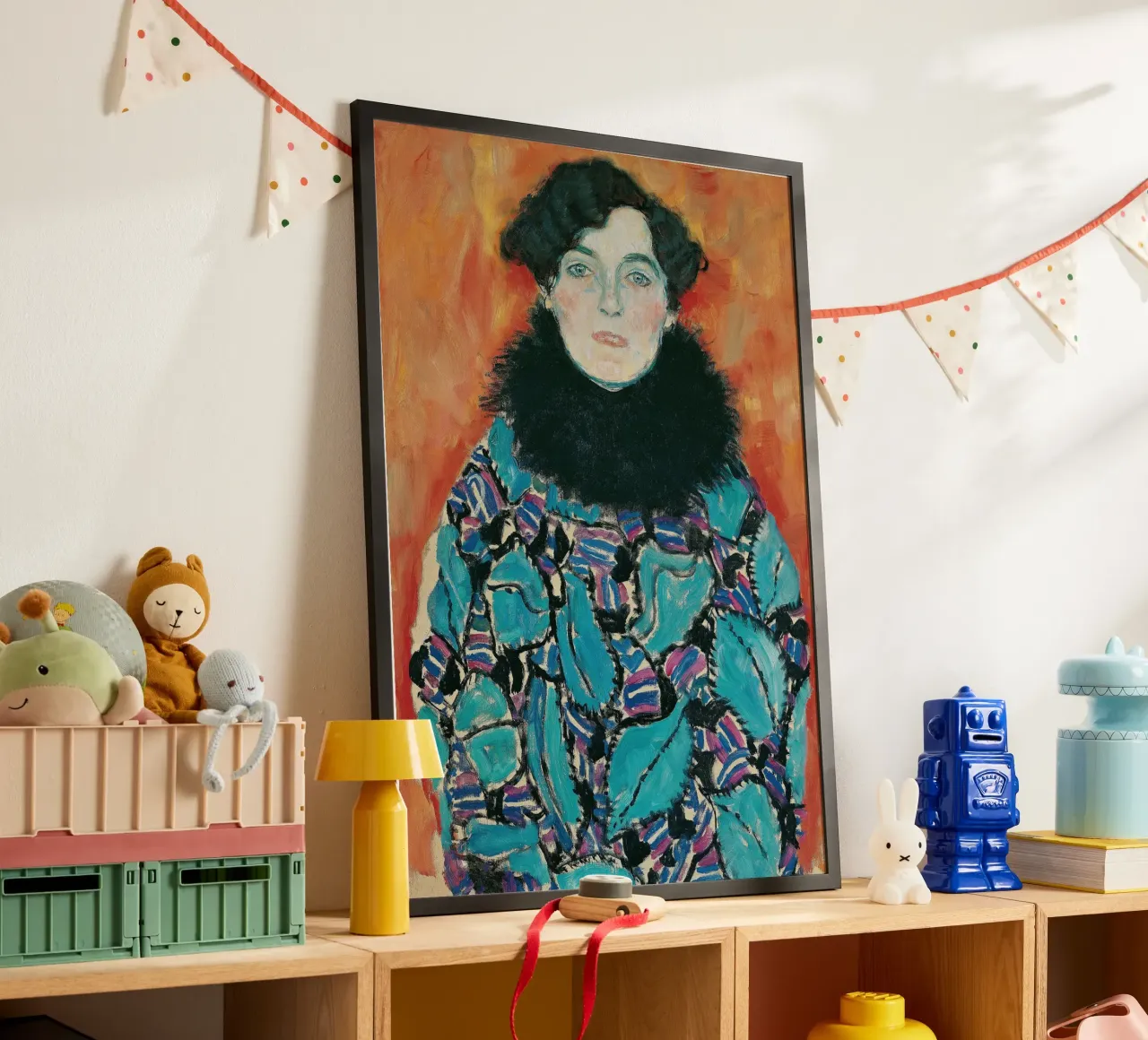 Johanna Staude" di Klimt - Espressionismo, ritrattistica, vibrazioni poster con telaio in alluminio da ClubArt