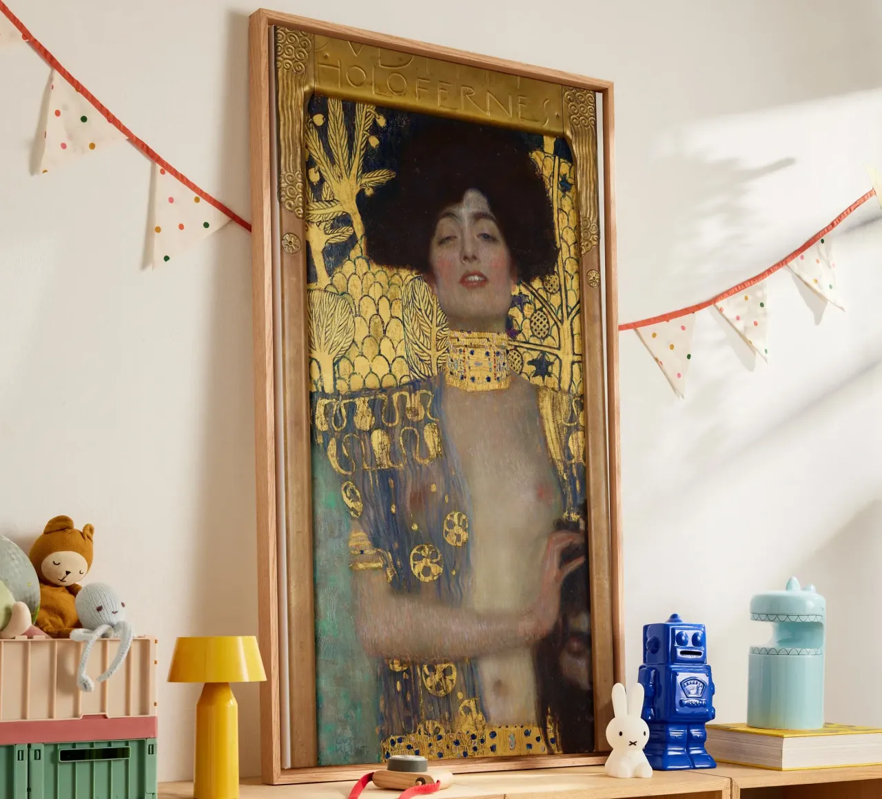 Klimts "Judith en Holofernes" - Symboliek, Gouden Eeuw, Ico canvas met Baklijst van ClubArt