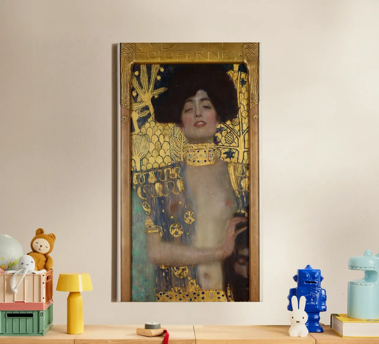 Klimts "Judith en Holofernes" - Symboliek, Gouden Eeuw, Ico canvas met Baklijst van ClubArt