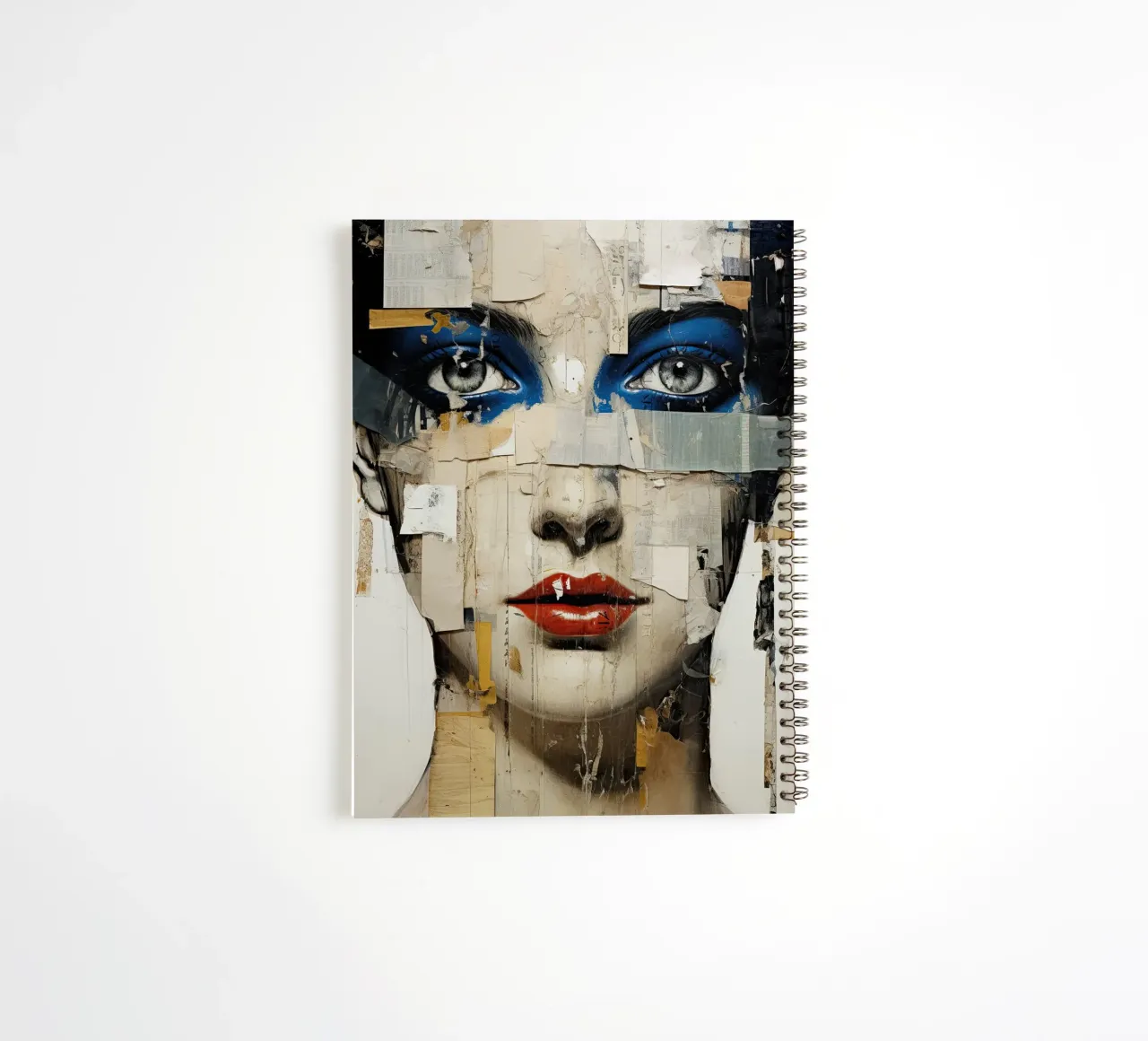 Abstract female face spiral notebook by Imagine