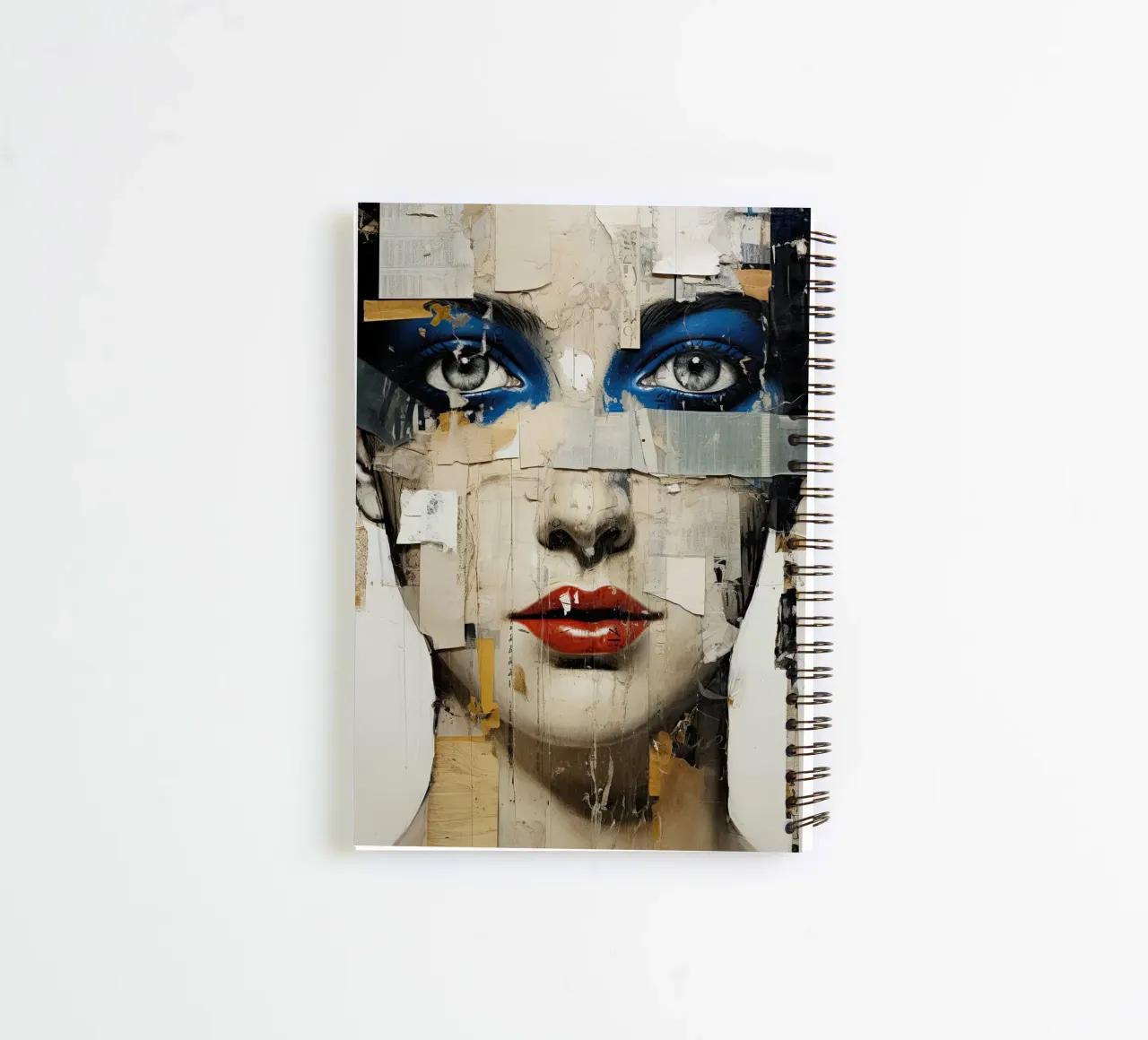 Abstract female face spiral notebook by Imagine