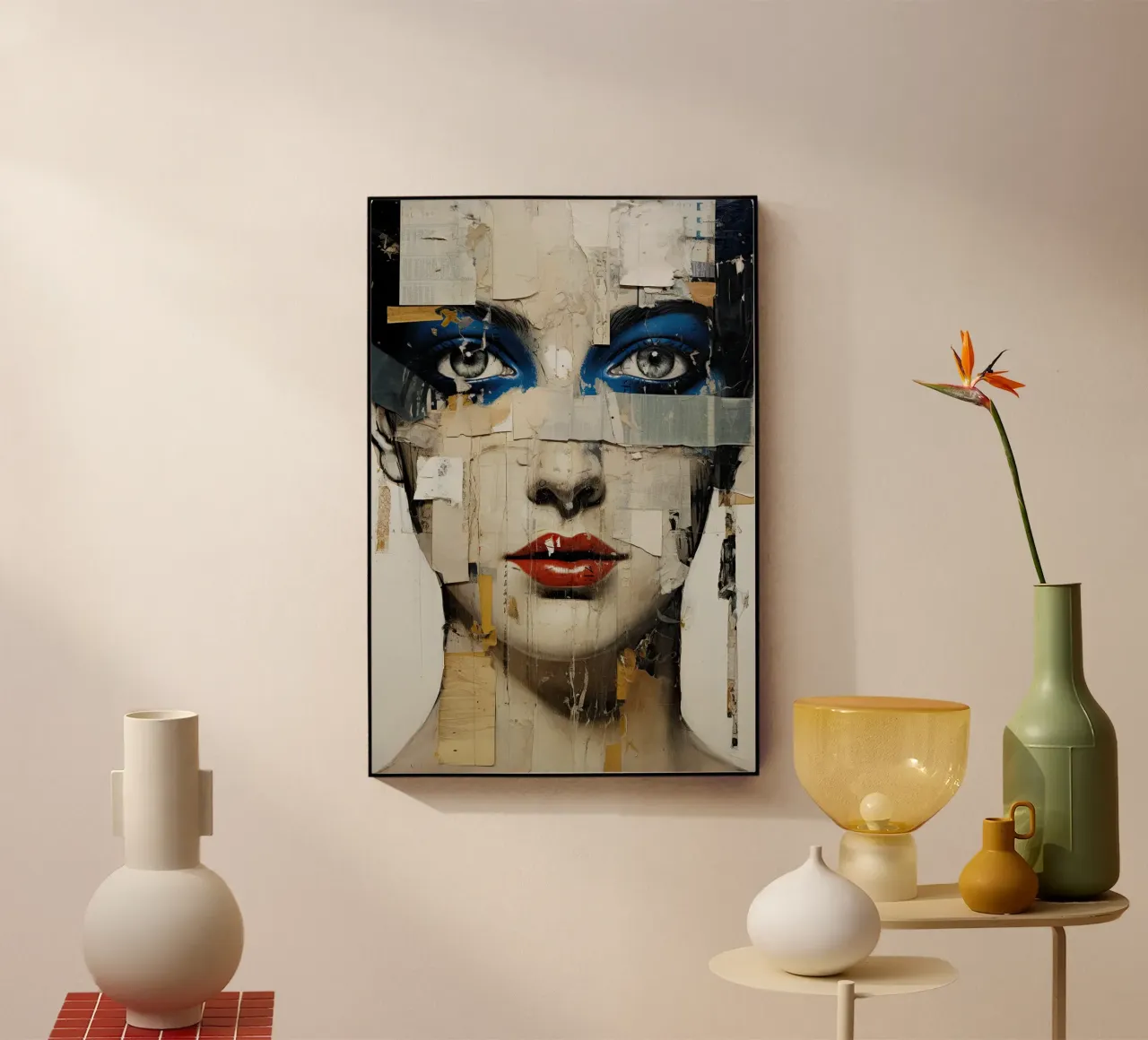 Visage féminin abstrait plexiglas de Imagine
