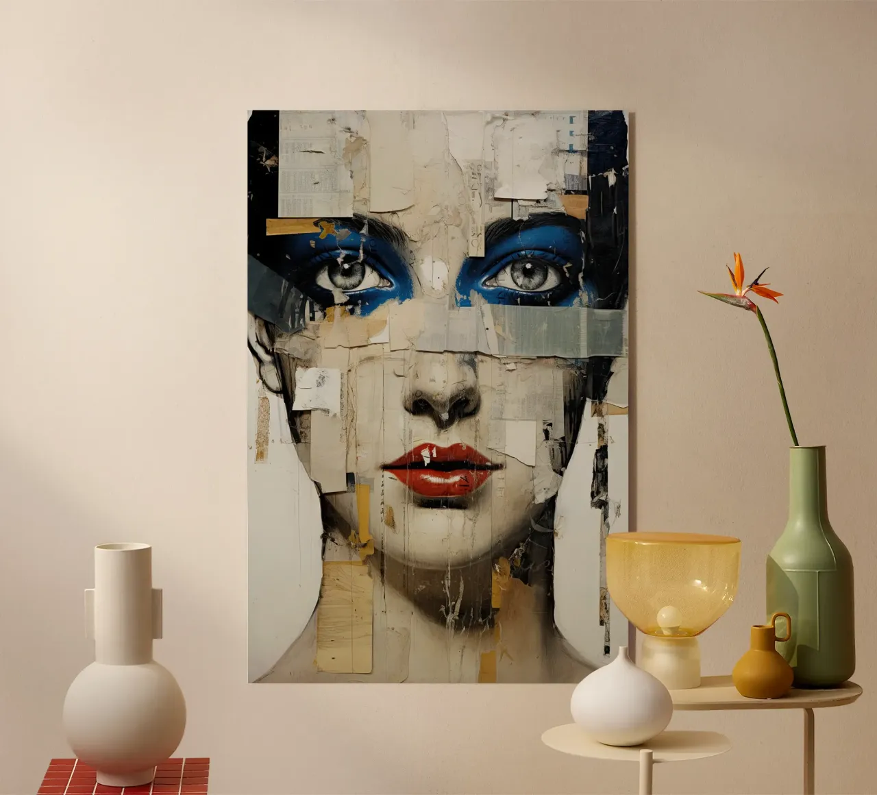 Visage féminin abstrait plexiglas de Imagine