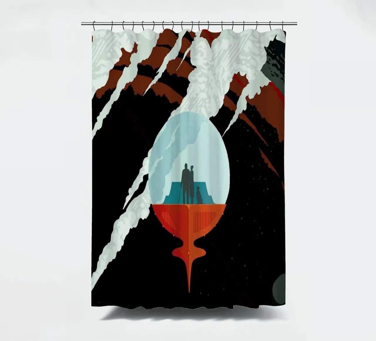 Enceladus shower curtain by Studio One