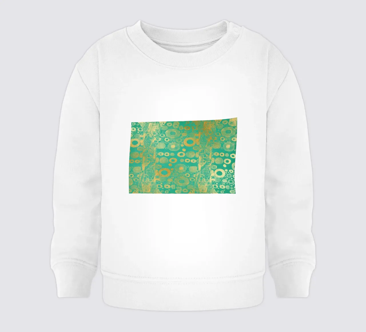 Inspirado en Klimt - Abstract Gold & Teal, Art Nouveau Pattern, sudadera de bebé de ClubArt