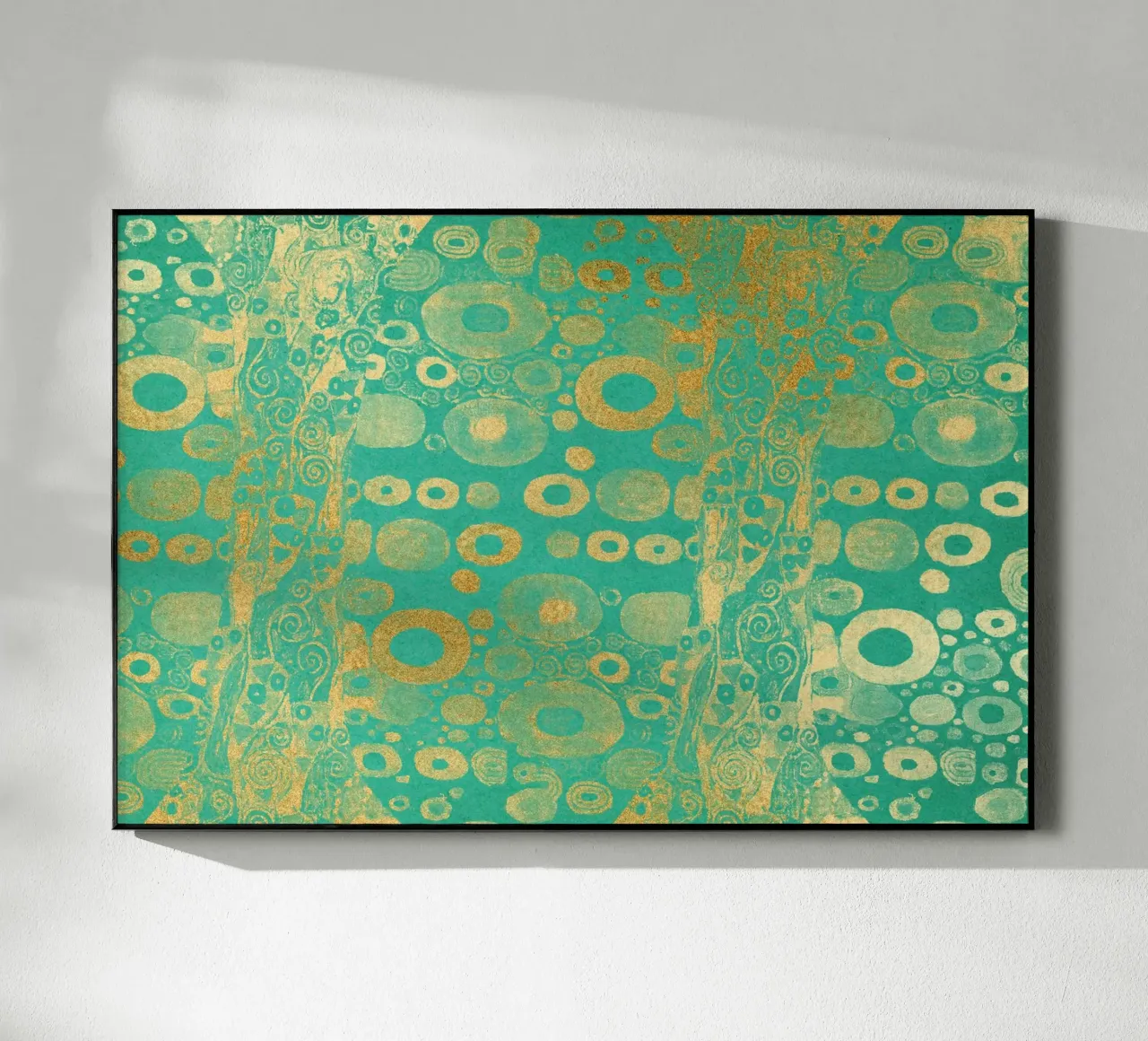 Inspirado en Klimt - Abstract Gold & Teal, Art Nouveau Pattern, metacrilato de ClubArt