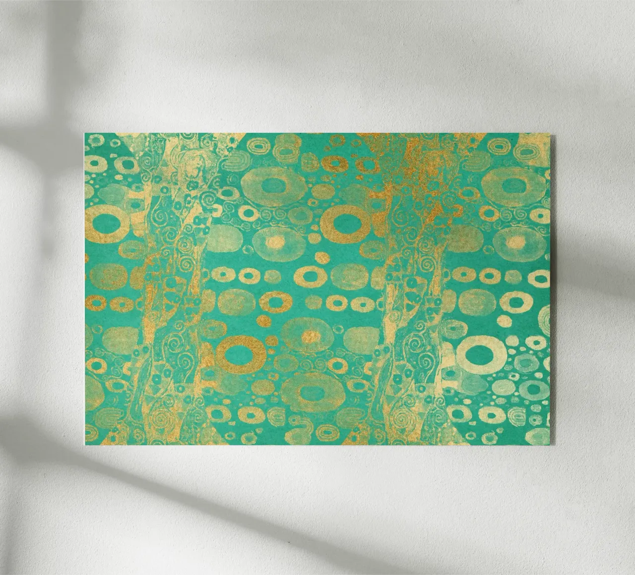 Inspirado en Klimt - Abstract Gold & Teal, Art Nouveau Pattern, metacrilato de ClubArt