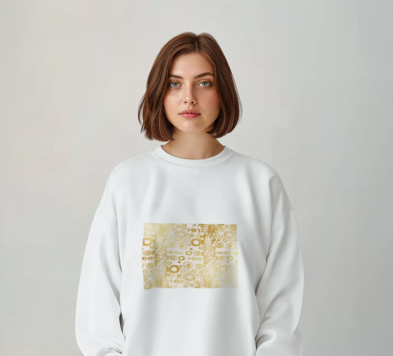 Inspirado en Klimt - Patrón Abstracto Dorado, Art Nouveau Luxe D sudadera de ClubArt