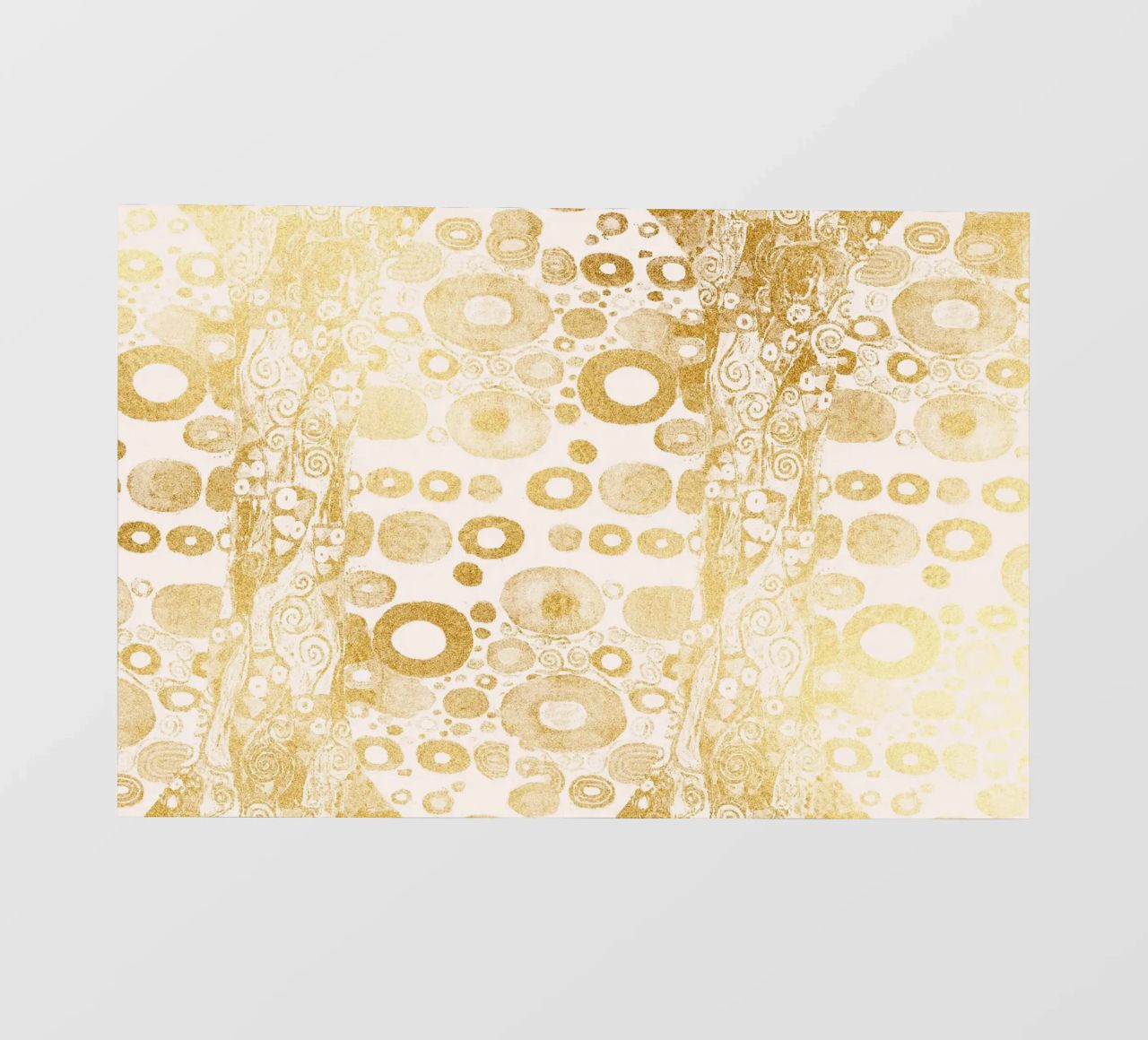 Inspirado en Klimt - Patrón Abstracto Dorado, Art Nouveau Luxe D papel para pared de ClubArt