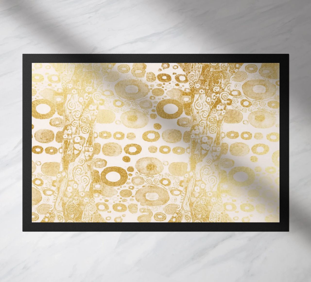 Klimt Inspired - Golden Abstract Pattern, Art Nouveau Luxe D doormat by ClubArt