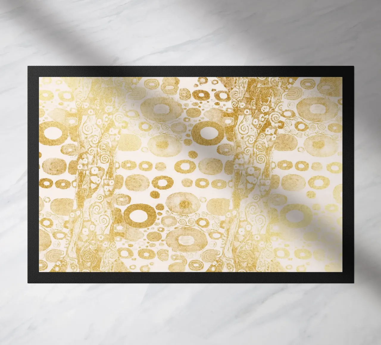 Inspirado en Klimt - Patrón Abstracto Dorado, Art Nouveau Luxe D felpudo de ClubArt